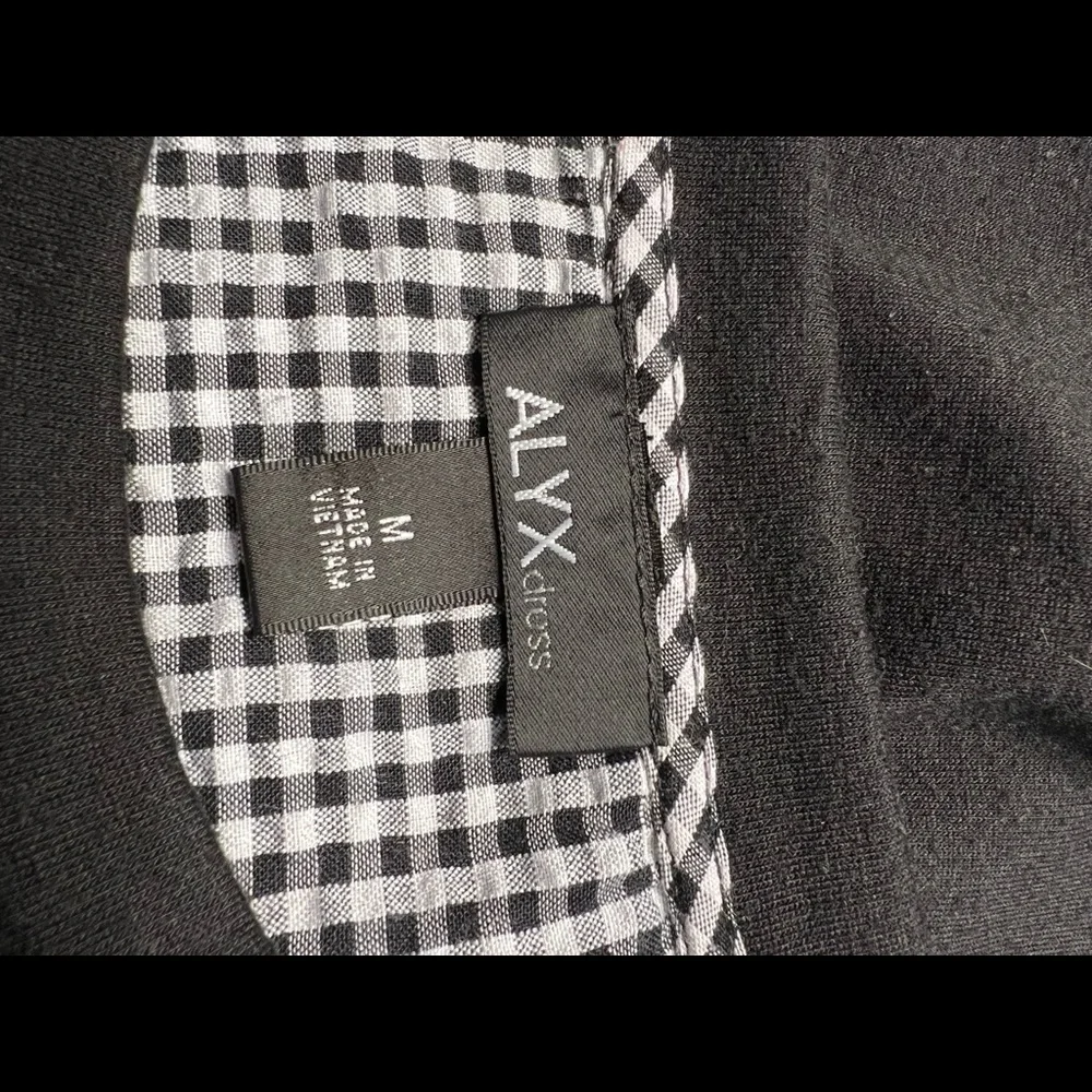 New Black and Checked Bell Sleeve Dress - Picture 7 of 9